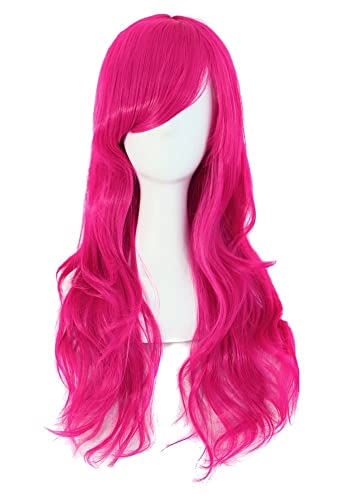 ROMOZ Perücken für Frauen, 28" 70 cm lange lockige Haarenden Kostüm Cosplay Perücke für Party Halloween(Color:Peachblow,Size:24inch) von ROMOZ