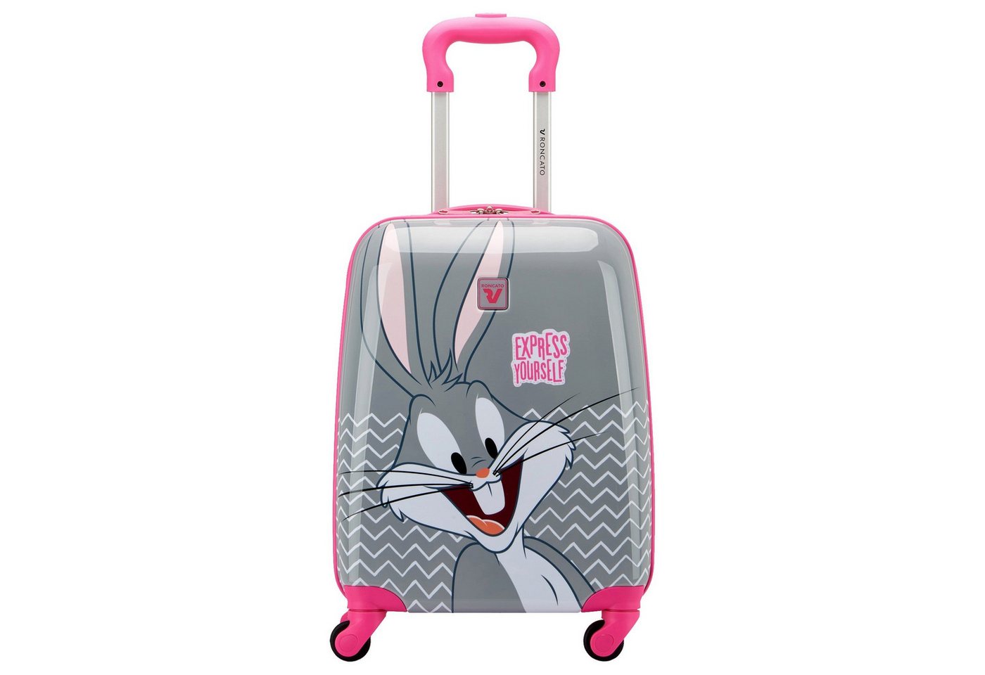 RONCATO Kinderkoffer Looney Tunes Kids - 4-Rollen-Kindertrolley 44 cm (Bugs Bunny Grigio), 4 Rollen Rollen von RONCATO