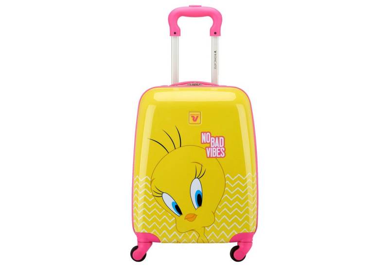 RONCATO Kinderkoffer Looney Tunes Kids - 4-Rollen-Kindertrolley 44 cm (Tweety Giallo), 4 Rollen Rollen von RONCATO