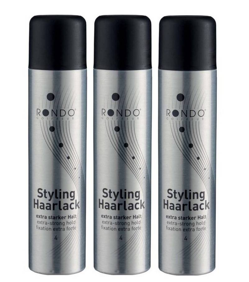 RONDO Haarspray Rondo Styling Haarlack 300ml Extra Starker Halt 3 Stück von RONDO