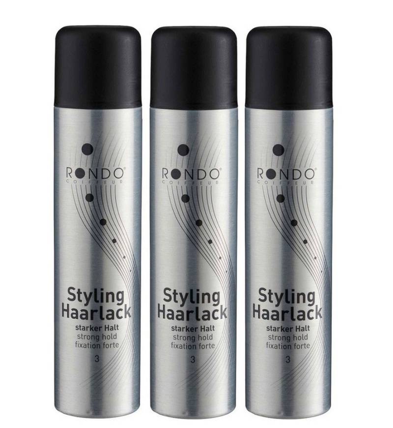 RONDO Haarspray Rondo Styling Haarlack 300ml Starker Halt 3 Stück von RONDO