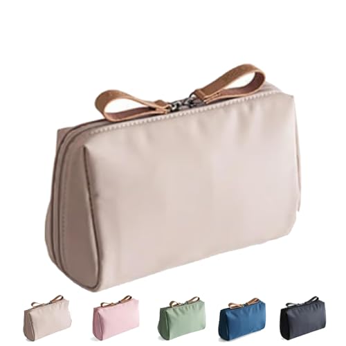 Strealinem Streamline Reise-Make-up-Tasche für Damen, tragbare, wasserdichte Mini-Make-up-Tasche für den täglichen Gebrauch, multifunktionale (Khaki) von RONGJUEOZ