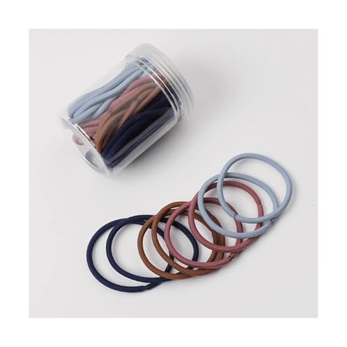 haargummi 40 Stück schwarze Haargummis in Dosen, 4 mm, Gummibänder für Haar-Accessoires für Frauen oder Männer, langlebige Zöpfe, Pferdeschwänze und mehr hair scrunchies von RONGSHEN