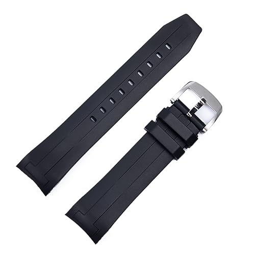 RONGYEDE 22 mm weiches Gummi-Uhrenarmband für Tissot Tissot T120 gebogenes Taucher-Silikon-Uhrenarmband T120417A Herren-Armband mit Dornschließe(Größe:22 mm) von RONGYEDE