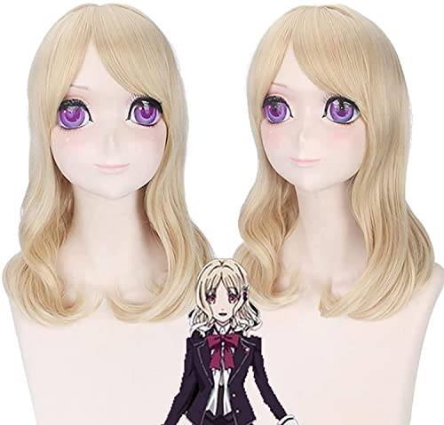 RONGYEDE-Wig Anime Cosplay Anime Cosplay Perücken Komori Yui Cosplay Perücke mit freier Wig-Kappe(Farbe: Komori Yui) von RONGYEDE