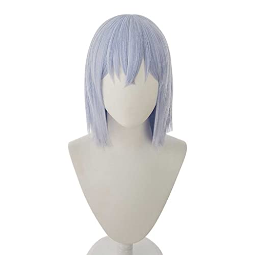 RONGYEDE-Wig Anime Cosplay Anime Perücke BanG Traum!Cosplay Kurata Mashiro Perücke kurze blaue Perücke Kostüm-Halloween-Perücke for Halloween Kostümparty Anime-Show Cosplay-Event Konzerte von RONGYEDE