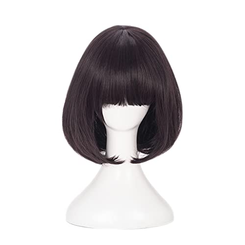 RONGYEDE-Wig Anime Cosplay Anime-Perücke Bungo Stray Dogs Cosplay Akiko Yosano-Perücke Bob-Perücke Kostüm-Halloween-Perücke for Halloween Kostümparty Anime-Show Cosplay-Event Konzerte von RONGYEDE