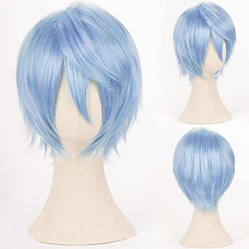 RONGYEDE-Wig Anime Cosplay Anime-Perücke Kuroko no Basuke Cosplay Kuroko Tetsuya-Perücke kurze blaue Perücke Kostüm-Halloween-Perücke for Halloween Kostümparty von RONGYEDE