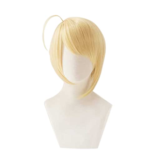 RONGYEDE-Wig Anime Cosplay Anime Perücke Shugo Chara!Cosplay Tadase Hotori Perücke kurze blonde Perücke Kostüm-Halloween-Perücke for Halloween Kostümparty Anime-Show von RONGYEDE