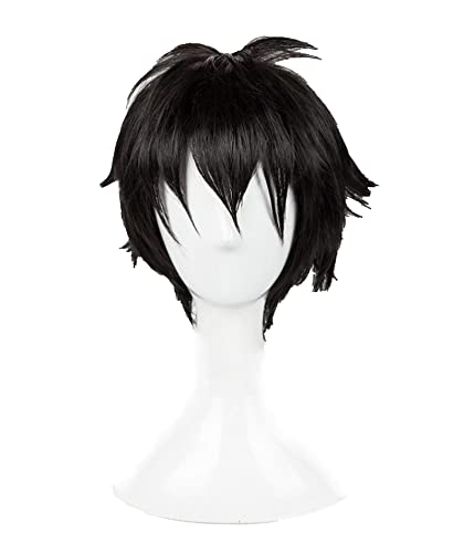 RONGYEDE-Wig Anime Cosplay Anime-Rollenspiel for Haikyuu!!Akaashi Short Black Hair The Future Diary Yukiteru Amano Hitzebeständige Cosplay-Perücke von RONGYEDE