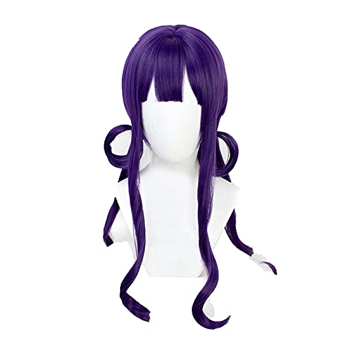 RONGYEDE Wig Anime Cosplay Anime Toilettengebunden Hanako-Kun Cosplay Wigakane AOI Wig Lila Kreis 60cm Cosplay Anime Perücke Hitzebeständige synthetische Perücken von RONGYEDE