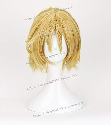 RONGYEDE-Wig Anime Cosplay Axis Powers Hetalia APH Hetalia Kanada Cosplay Perücke Hellgoldene Kurzmode Synthetisches Haar + Perückenkappe von RONGYEDE