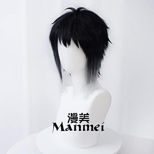 RONGYEDE-Wig Anime Cosplay Bungou streunender Hund Osamu Dazai Genshin Impact Nakaya Akutagawa Ryunosuke Island Atsushi Edogawa Ranbu cos Perücke Akutagawa Ryunosuke Perücke von RONGYEDE