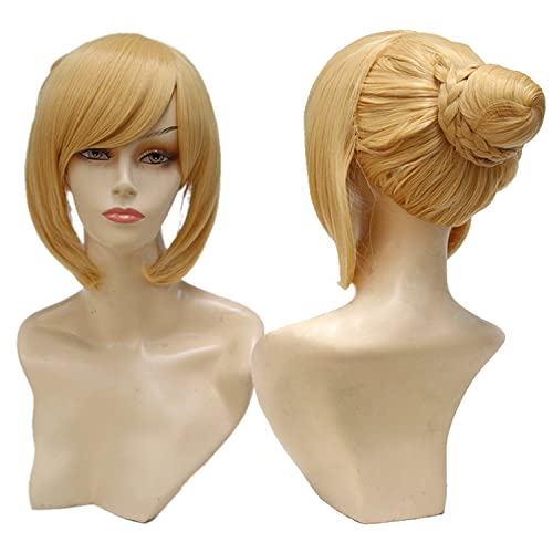 RONGYEDE-Wig Anime Cosplay Cosplay Wig Short Hair Silver Soul Jirangrai Shen Anime COS golden Chemical Fiber von RONGYEDE