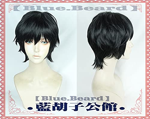 RONGYEDE-Wig Anime Cosplay Japanese Anime Banana Fish Cosplay Wig Eiji Okumura Black Short Men Synthetic Hair for Adult von RONGYEDE