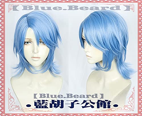 RONGYEDE-Wig Anime Cosplay Kingdom Hearts III Aqua Cosplay Perücke Rollenspiel Party Haare for Weihnachten Halloween Blau 2019 Neu GANME Anime Haarschmuck Cos Sa von RONGYEDE