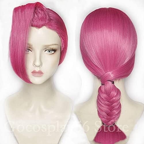 RONGYEDE-Wig Anime Cosplay Vinegar Doppio Wig Cosplay Hair PinK Purple Braided Synthetic Wig Halloween Role Play Doppio Cosplay NEVSTPFW von RONGYEDE