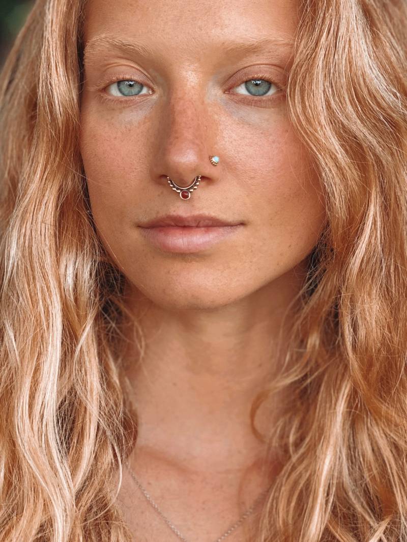 Fake Septum Ring - Piercing Clip On Auf Schmuck Manschette Nasenschmuck Sf20 von RONIBIZA