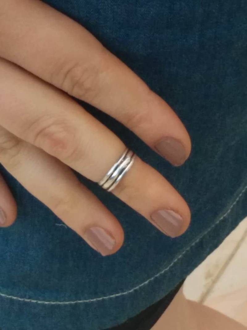 Silber Knöchel Ring - Midi Manschette Stapelring Oberer Finger Verstellbarer Minimaler T18 von RONIBIZA