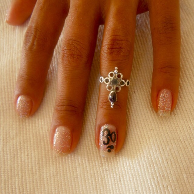 Silber Knöchelring - Verstellbarer Midi Ring Fingerring Silberner | T43S von RONIBIZA