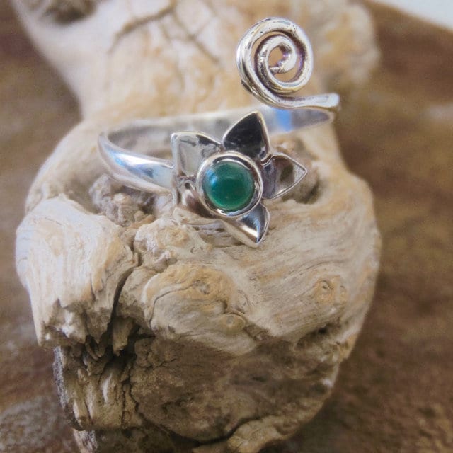 Silber Zehenring - Verstellbarer Fuß Accessoires Ring Schmuck Edelstein Geschenke Unter 20 | T38S von RONIBIZA