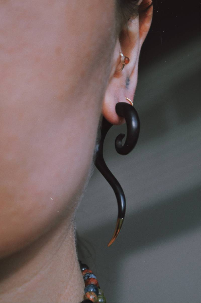 Wandbildi Fake Gauge Ohrringe - Faux Ohr Dehner Piercing Split Schmuck von RONIBIZA