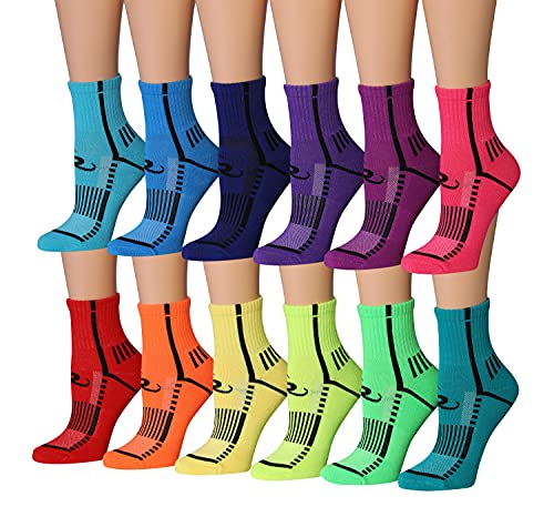 RONNOX 12 Paar Laufsocken für Damen und Herren, Sportsocken, Trail-Design, farbig, Small-Medium von RONNOX