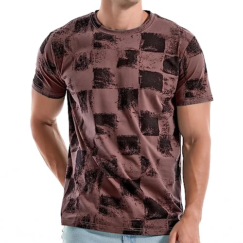 RONOMO Herren T-Shirt Street T-Shirt Qualität T-Shirt（GZ lila XXL von RONOMO