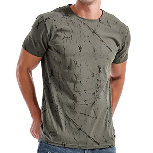 RONOMO Herren-T-Shirt mit modischem Print, Freizeit-Shirt, M von RONOMO