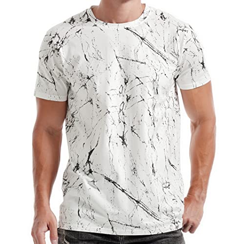 RONOMO Herren T-Shirt Street T-Shirt Qualität T-Shirt（SH weiß L von RONOMO