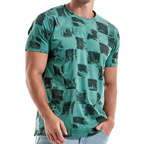 RONOMO Herren T-Shirts, Krawatte gefärbte T-Shirts, lässige T-Shirts, Bedruckte T-Shirts, Graffiti T-Shirts(GZ LVs S) von RONOMO