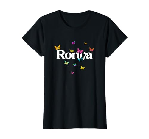 RONYA - Schöner Mädchen Name mit bunten Schmetterlingen T-Shirt RONYA - Schöner Mädchen Name mit bunten Schmetterlingen T-Shirt von RONYA Tochter Enkel Geburtstag Geschenkideen
