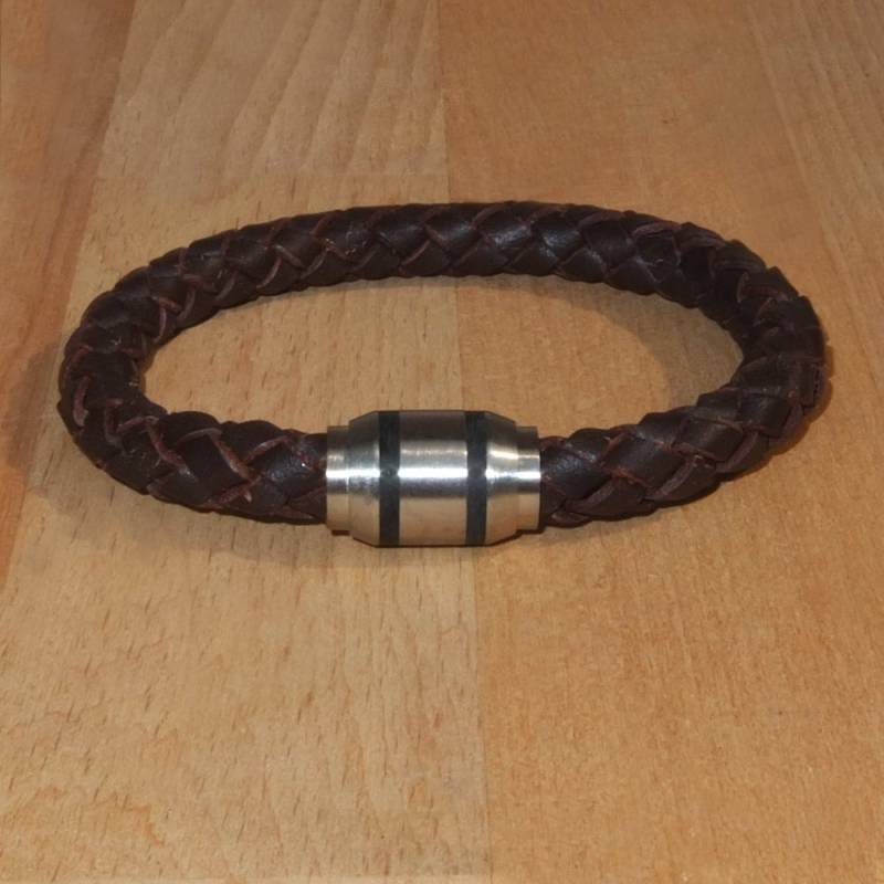 Armband Leder & Edelstahl 4 von RONatARTMANIA