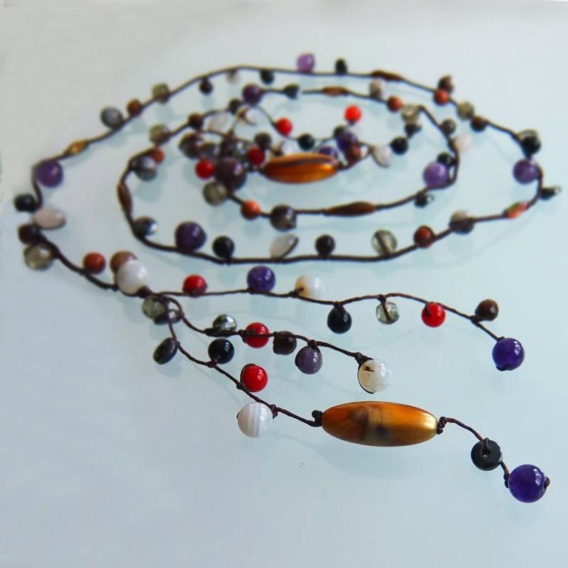 Halskette Extralong Strang Perlen von RONatARTMANIA