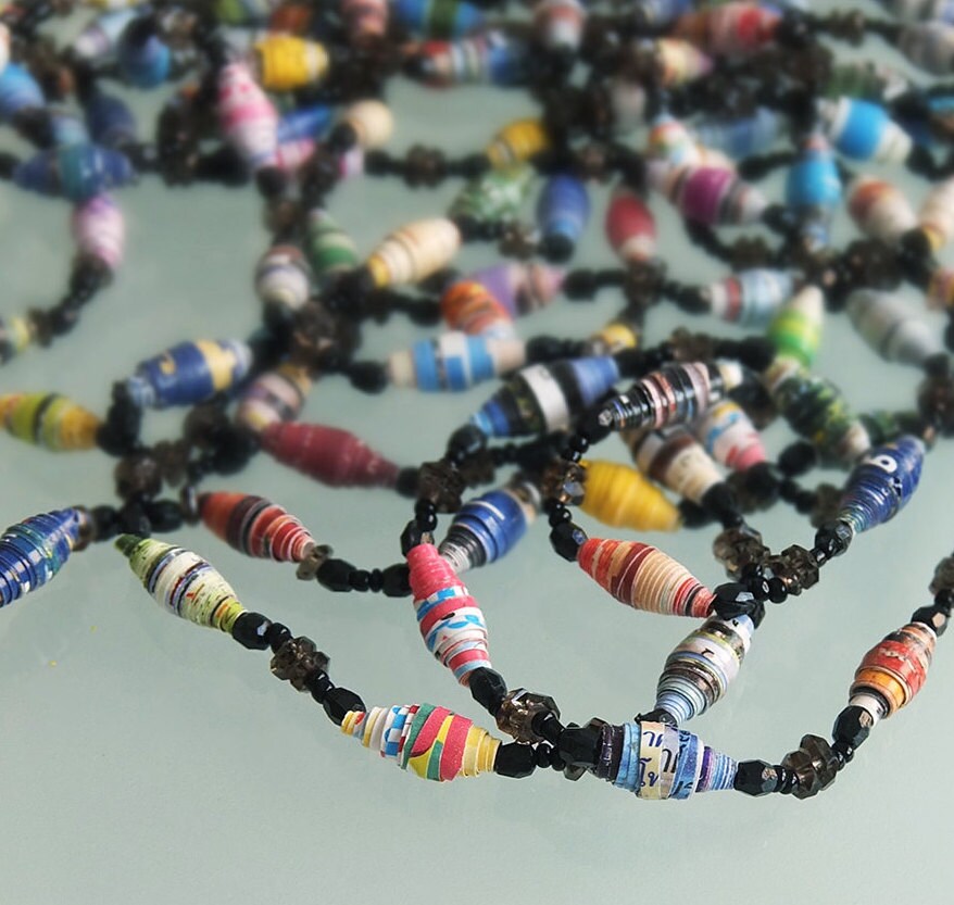 Halskette Papierperlen 2 von RONatARTMANIA