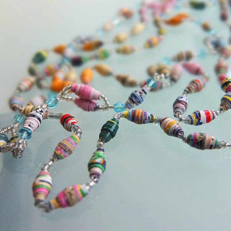 Halskette Perlen Papier 1 von RONatARTMANIA