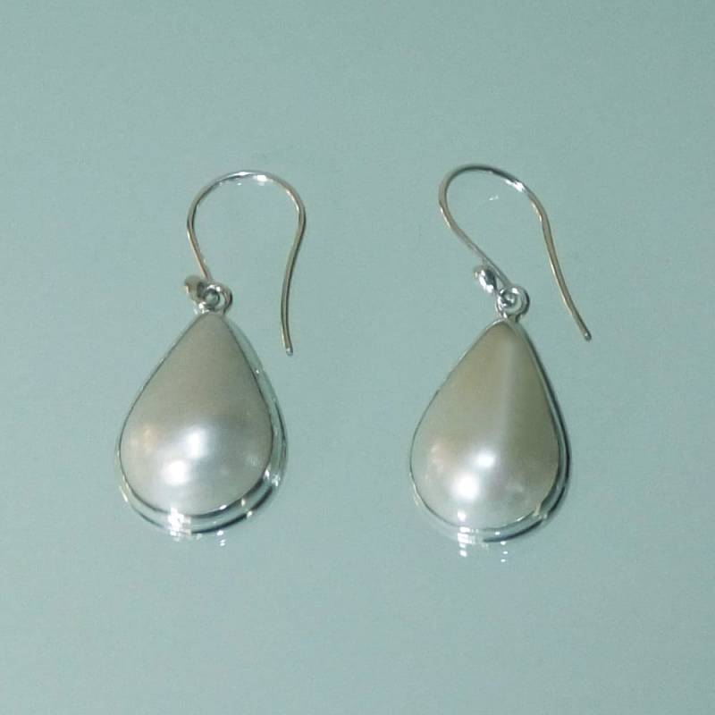 Ohrringe Mabe Perle Tropfen von RONatARTMANIA
