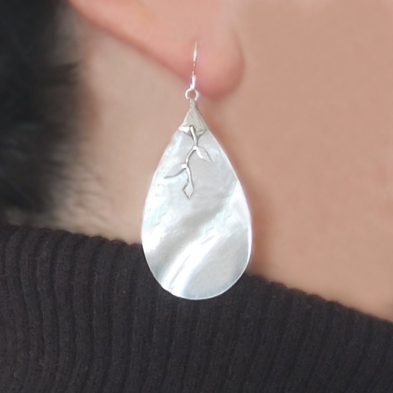 Perlmutt Ohrringe2 von RONatARTMANIA