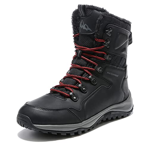 ROOKMARK Herren Winterschuhe Wasserdicht Winterschuhe Schneeschuhe mit Warm Gefütterte,Outdoor Wanderschuhe Trekkingschuhe Wanderstiefel Winterboots 41 EU von ROOKMARK