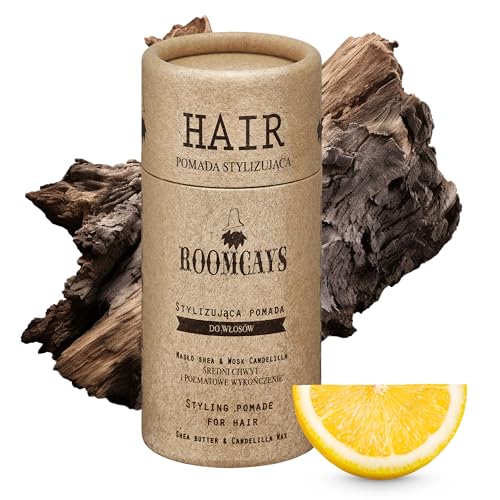 Haarpomade für Männer, halb matte Haarpaste mit Sheabutter, ökologische Matte Pomade 65ml, Pflegeset für Männer, starker Halt von ROOMCAYS