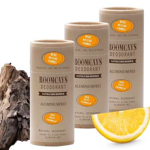 Natürlicher Deodorant-Stick für Männer, enthält Sheabutter, ausschließlich natürliche Inhaltsstoffe, hinterlässt keine Rückstände (3) von ROOMCAYS