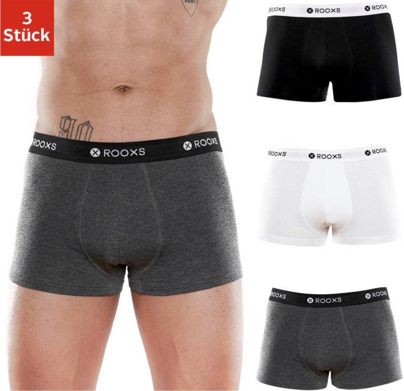 ROOXS Boxershorts Enge Unterhosen Herren Männer (3-St) Baumwolle Retroshorts von ROOXS