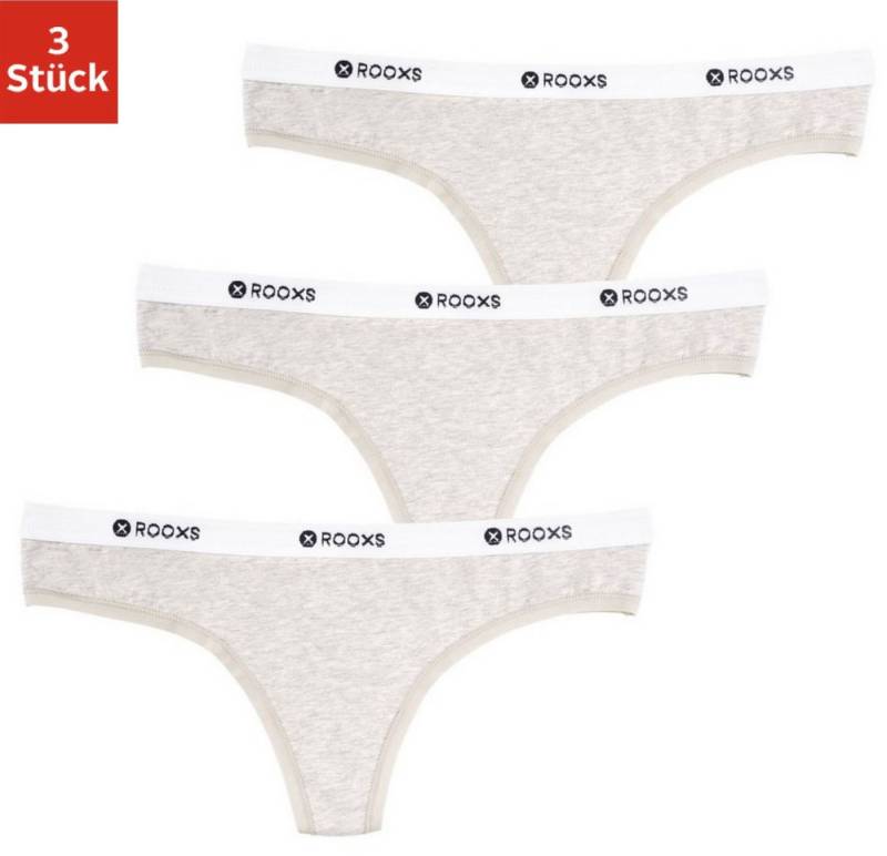 ROOXS Tanga Unterwäsche Damen String Unterhosen (3-St) Baumwolle Tanga von ROOXS