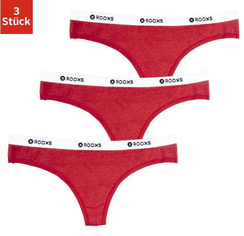 ROOXS Tanga Unterwäsche Damen String Unterhosen (3-St) Baumwolle Tanga von ROOXS
