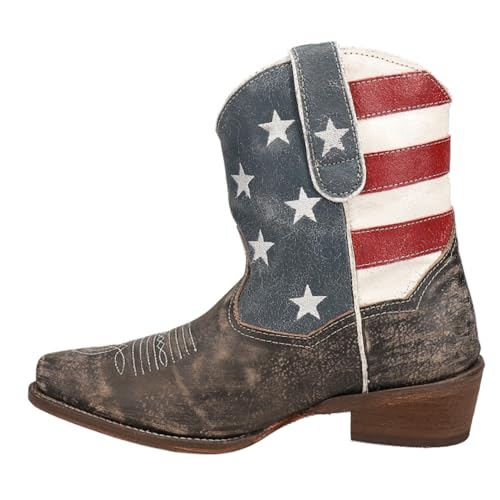 ROPER Damen American Beauty Cowboystiefel mit rundem Zehenbereich, Used-Look Cowboy Booties, Braun, 42 EU von ROPER