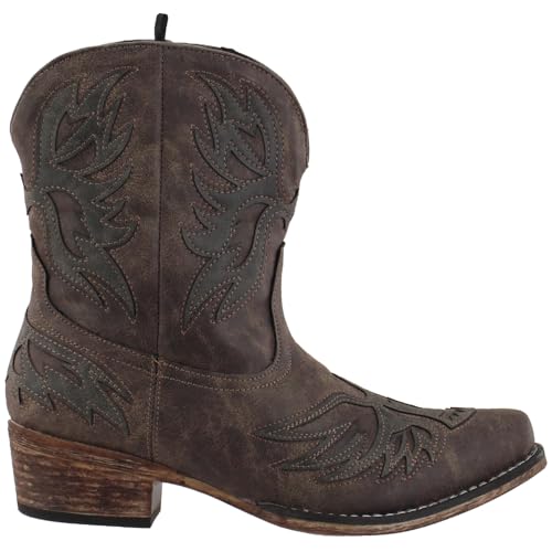 ROPER Damen Amelia Snip Toe Cowboy Booties Westernstiefel, Braun, 36 EU von ROPER