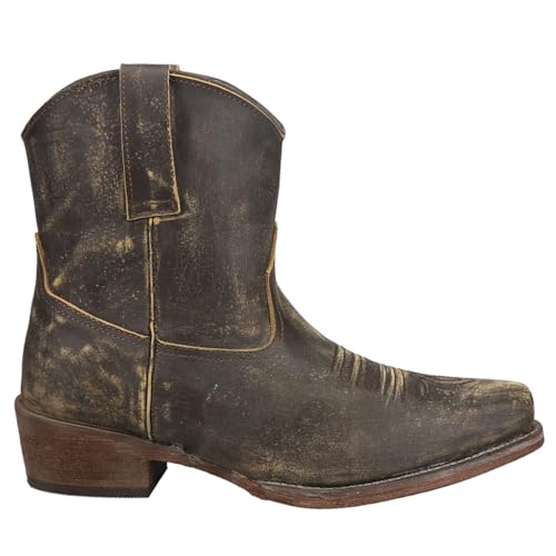 ROPER Damen Dusty Distressed Snip Toe Cowboy Booties Cowboystiefel, Braun, 40 EU von ROPER