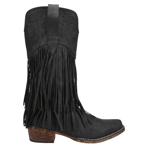 ROPER Damen Rickrack Snip Toe Cowboystiefel Western, Schwarz, 37 EU von ROPER