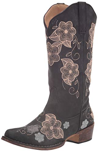 ROPER Damen Riley Flowers Westernstiefel, Schwarz, 37 EU von ROPER