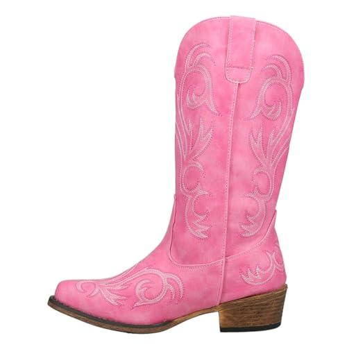 ROPER Damen Riley bestickte Cowboystiefel mit Snip Toe Westernstiefel, Pink, 41 EU von ROPER